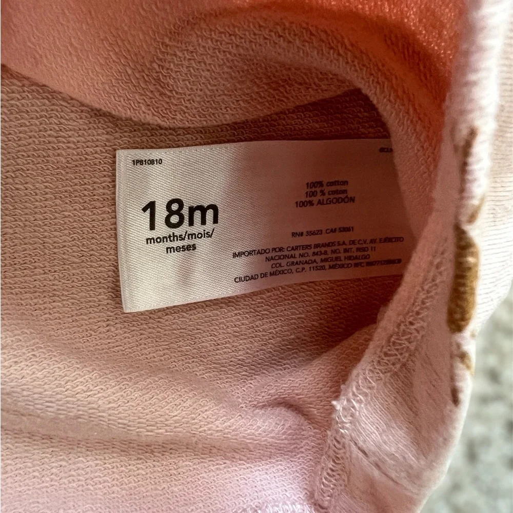 Carter’s Girls Pink Flutter Sleeve Vest | 18M